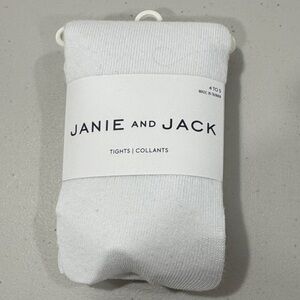 Janie and Jack Men's White Tights